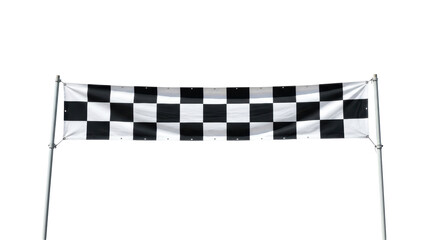 Isolated Checkered finish line banner