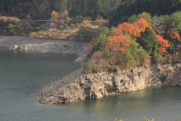愛媛県四国中央市　銅山川周辺の紅葉