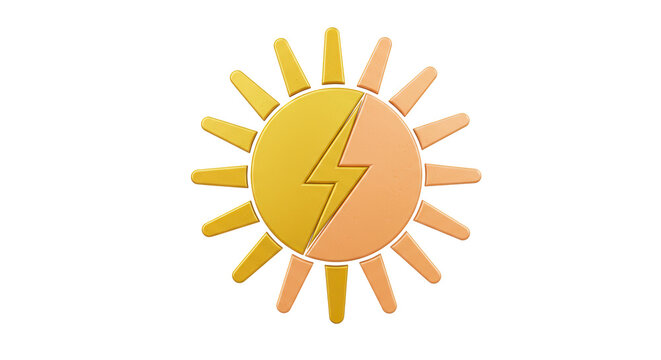 Isolated Sun lightnig icon
