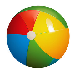 Colorful beach ball ready for summer fun