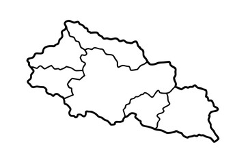 Simplified Map of South Tyrol Provinces