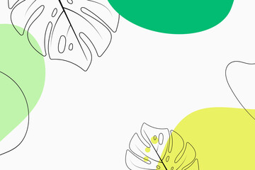 Abstract floral background with tropical leaves. Design for banner, card, invitation, sale and promotion.