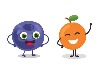 Collection of nice fruit characters