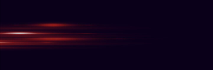 Red light beam effects. Vector illustration