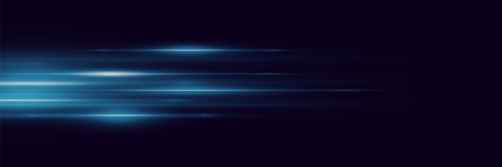 Obraz premium Blue light effects, neon flashes of lines. On a transparent background.