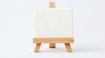 Small blank canvas easel