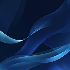 Obraz premium Abstract blue waves, dark background, flowing lines, design element, website banner