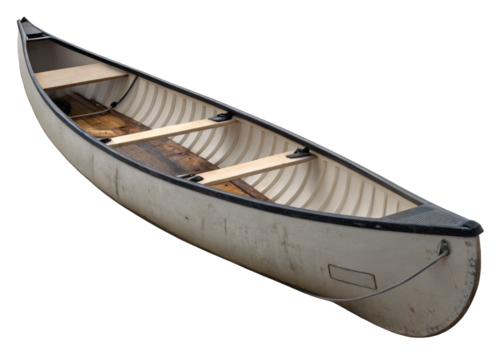 Canoe isolated on a transparent background.