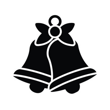 recommend clip art: christmas bells icon silhouette vector illustration