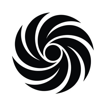 cyclone icon silhouette vector illustration