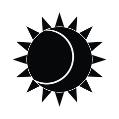eclipse icon silhouette vector illustration