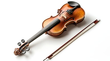 Fototapeta premium Violin on white background