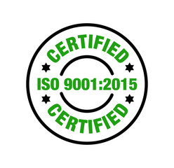ISO 9001-2015 Certified Stamp Icon Design