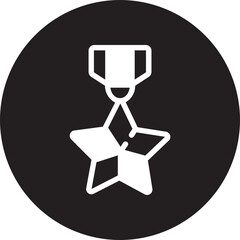 Obraz premium medal glyph icon