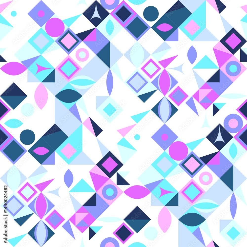 Poster colored seamless mosaic pattern background