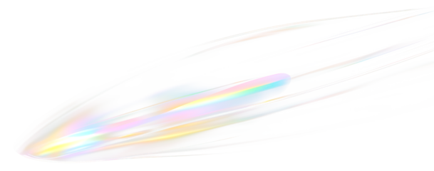 Colorful Light Trail with Rainbow Overlay Effect Isolate on Transparent Background, cutout, png