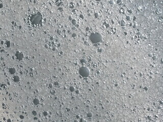 Soap Bubbles Macro Forming Unique Surface Pattern