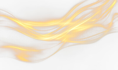 Luxurious Gold Light Leaks with Soft Luminous Overlay Effects Isolate on Transparent Background, cutout, png