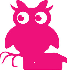Owl simple icon. Vector ICON all icon Viktor 