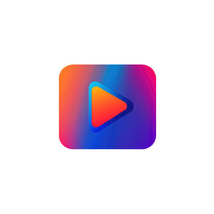 Vibrant Gradient Play Button Icon