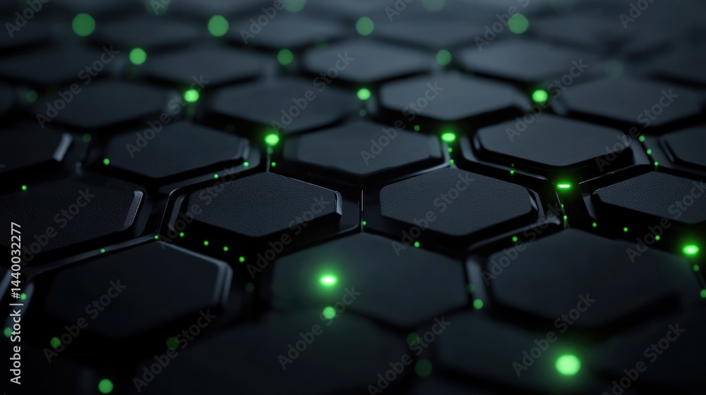 Aufkleber abstract hexagon network technology background