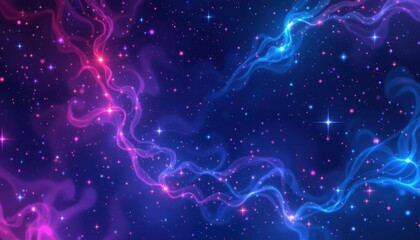 galaxy theme a cosmic blend of deep blues, purples, and shimmering stars in a gradient effect, mimicking a galaxy.