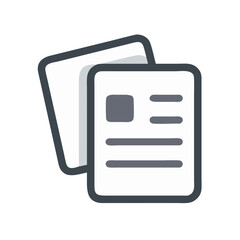 Document icon, papers, files, pages, data, and information for websites and apps.