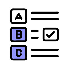 Letters 'B' and 'C' on Purple Blocks in Black Background