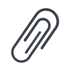 Obraz premium Dark Paperclip Icon Symbolizing Attachment and Connection on Black Background