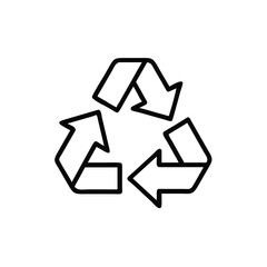 recycle symbol on white background for web and graphic design