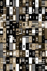 Geometric shapes in neutral earth tones
