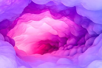 Abstract Pink and Purple Swirling Cave Tunnel Digital Art Background Image