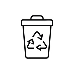 recycling bin on white background for web and graphic design