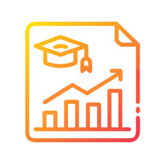 Fototapeta premium Education Investment Growth Chart: Academic Success and Market Analysis Illustration