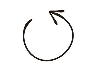 万年筆で描いたような手書き風の矢印