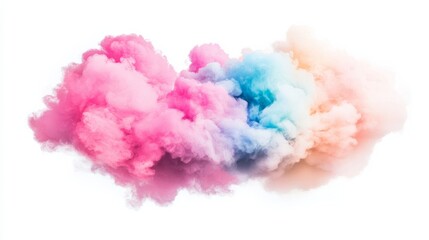 Fototapeta premium Surreal Multicolor Clouds in Shades of Pink and Blue Creating an Ethereal Atmosphere