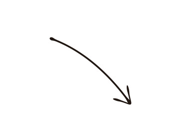 万年筆で描いたような手書き風の矢印