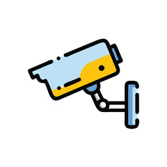 security camera on white background for web and graphic design