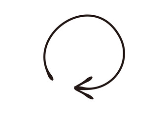 万年筆で描いたような手書き風の矢印