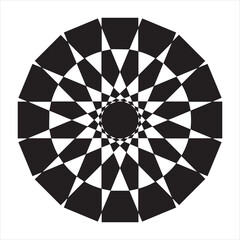 black and white mandala