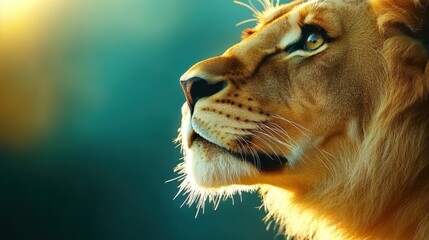 Captivating lion portrait african savanna wildlife video natural habitat close-up view majesty of nature