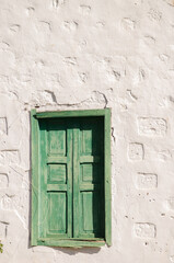 Wooden window of a house. Barranquillo Andres. Mogan. Gran Canaria. Canary Islands. Spain.