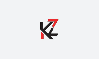 KZ, ZK , Z , K , Abstract Letters Logo Monogram	