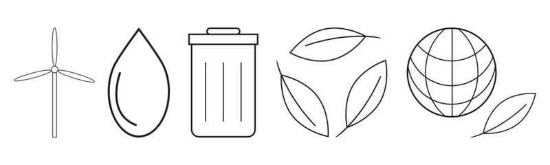 Eco Friendly Symbols for a Green Future Vector Illustration