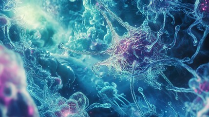 Obraz premium Abstract Microscopic Cell Structure