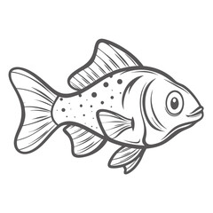 Banggai Cardinalfish Line Art Illustration