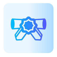 diploma gradient icon