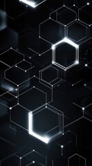 Glowing Hexagons Network Abstract Background
