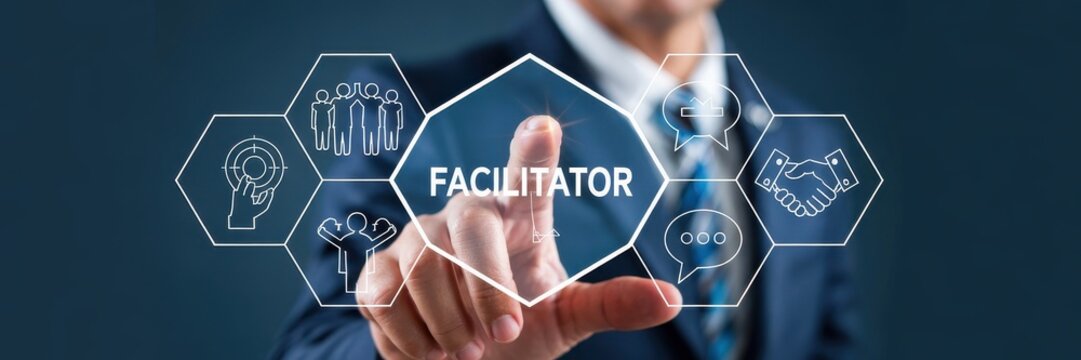Interactive interface highlighting facilitator role