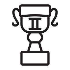 trophy line icon